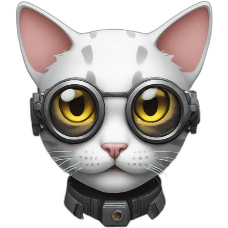 Cyberpunk cat emoji