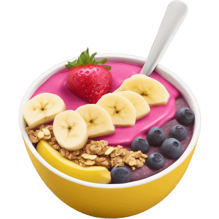 Acai bowl pink emoji