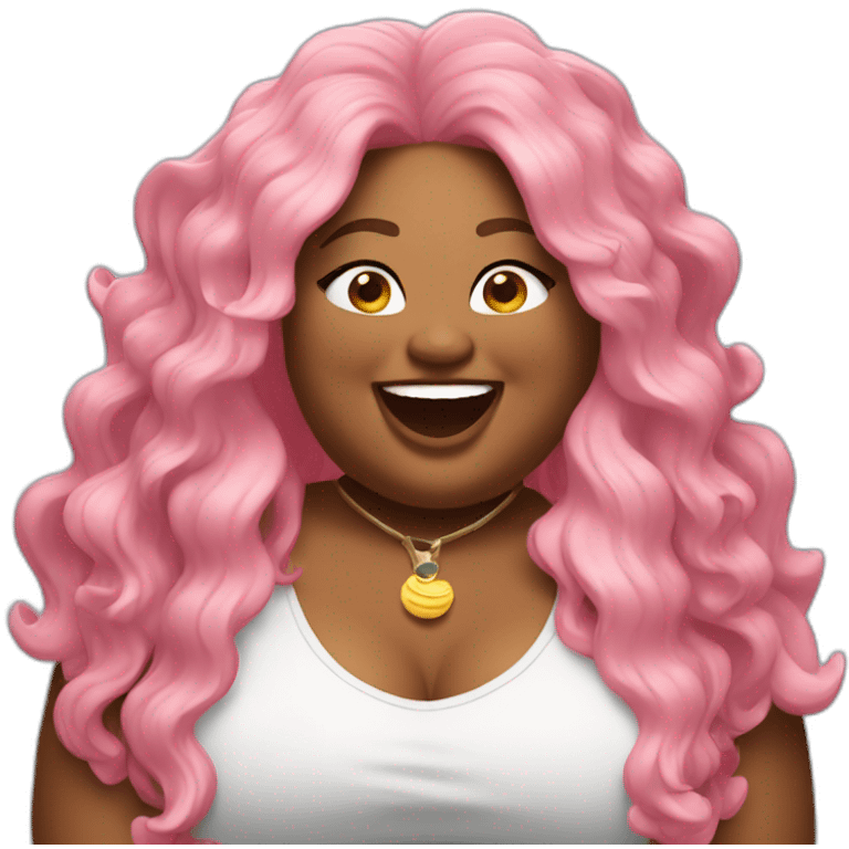 Fat Lizzo laughing emoji