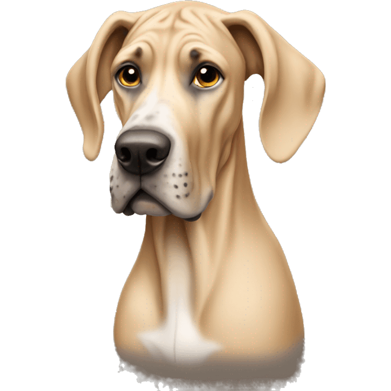 Tan great dane dog emoji