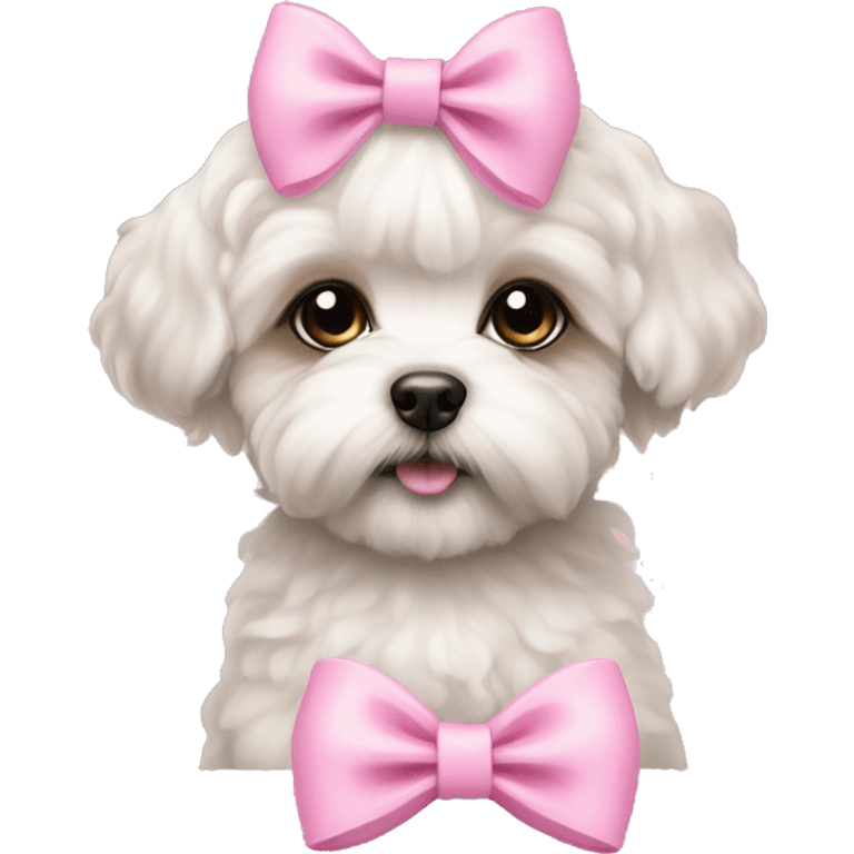 schichon puppy pink bow emoji