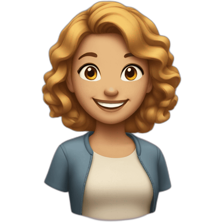 disney style persona female happy smiling emoji