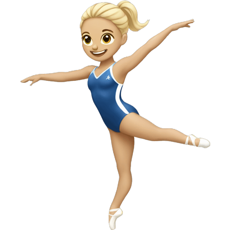 Artistic gymnast blonde with a ball emoji