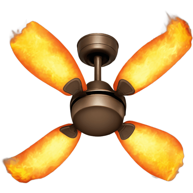 Burning ceiling fan emoji