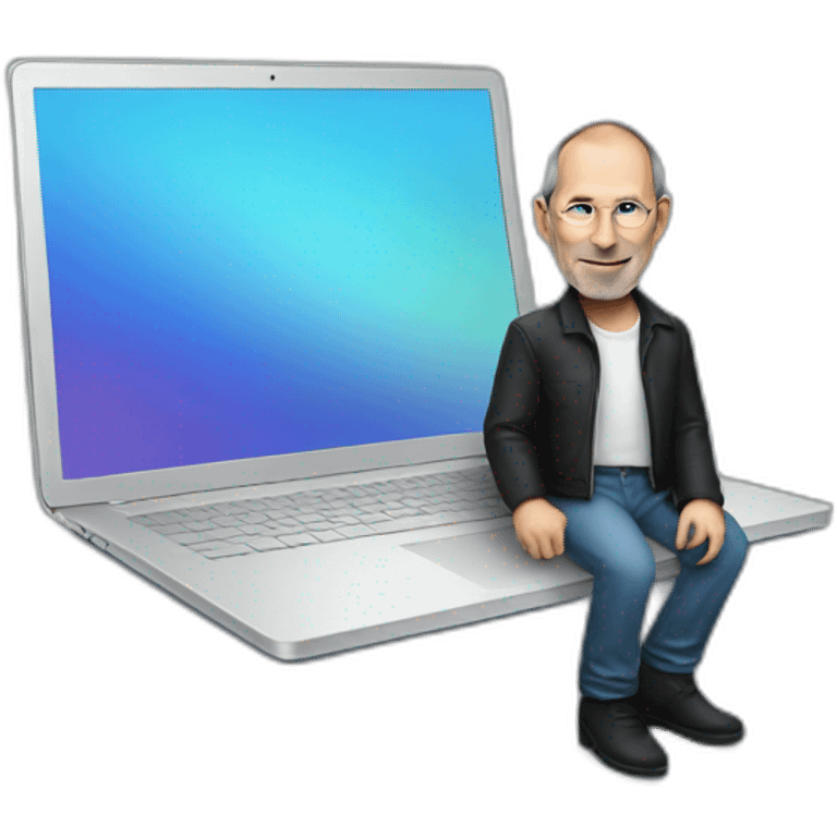 stevejobs on a laptop emoji