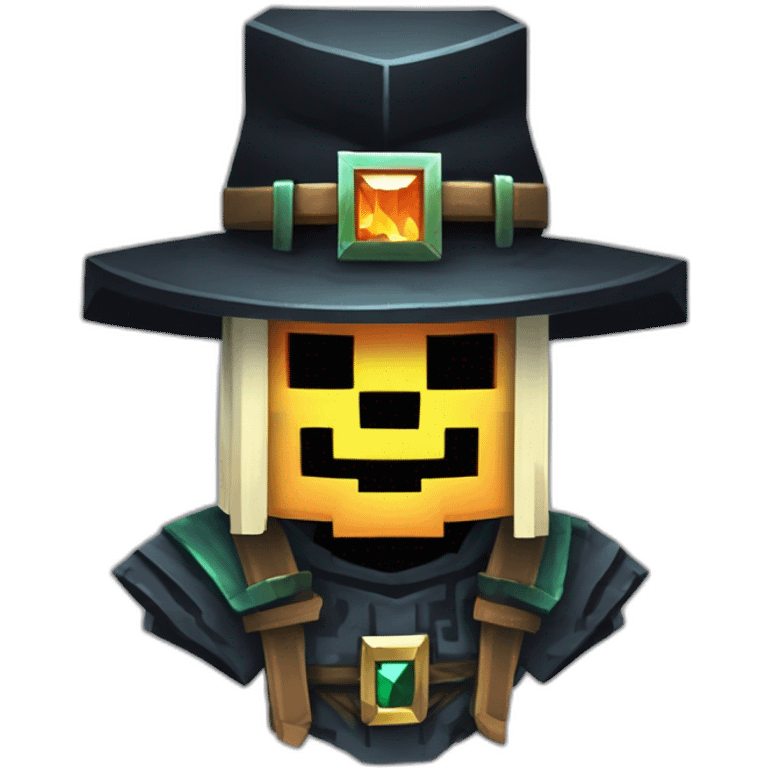 Pixel Minecraft Fedora Halloween Witcher Skeleton Diamond Obsidian Emerald Flame Shiny Glow Reward Legendary Unique Epic Mystery emoji