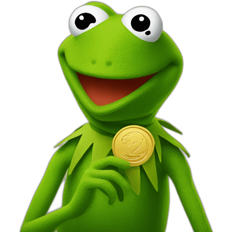 Kermit with a token emoji