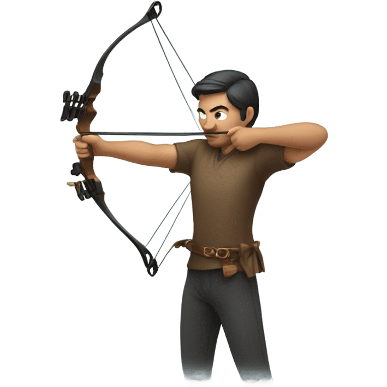 Person shooting a bow emoji