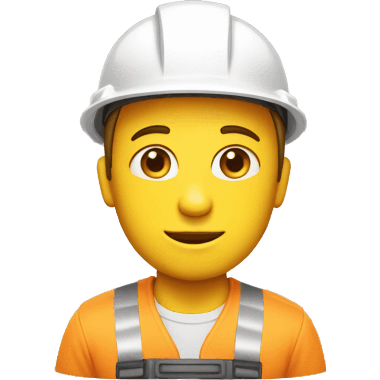 A braver white skin with a construction hat emoji