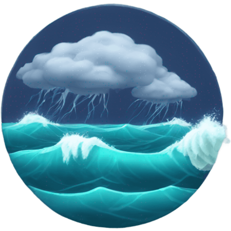 ocean and storm emoji