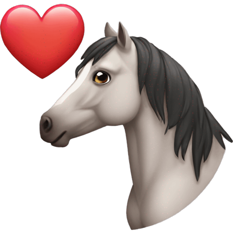 horse blowing heart kiss emoji