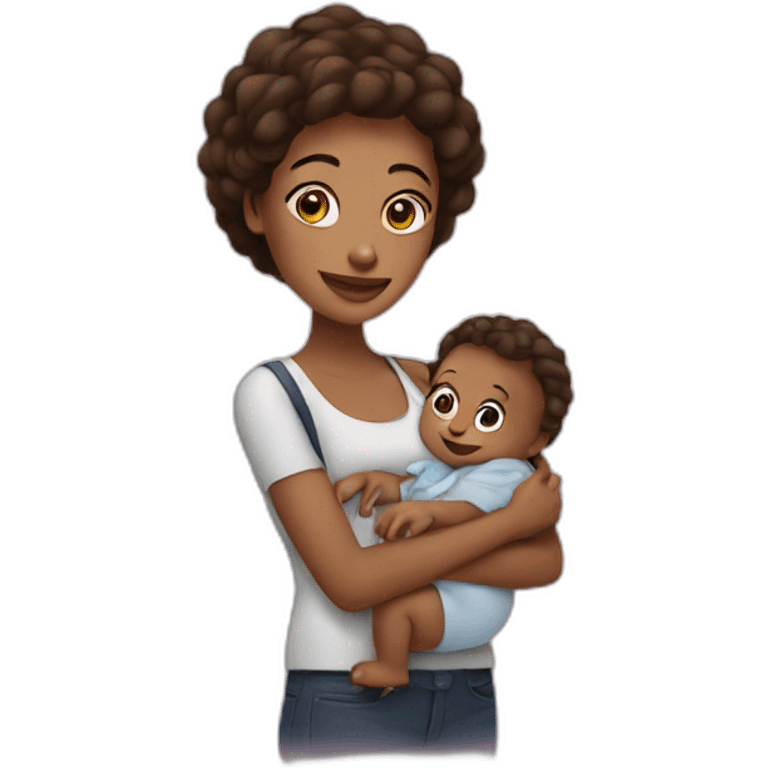 woman with baby emoji