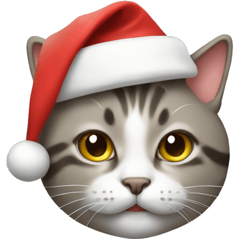 cat with a santa hat emoji