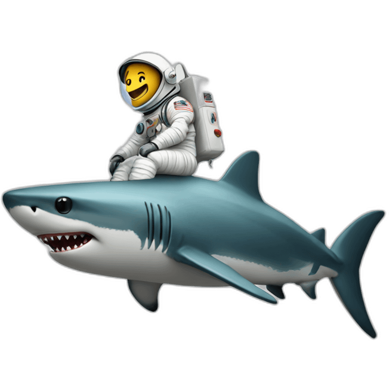 Anonymous Astronaut riding a shark emoji