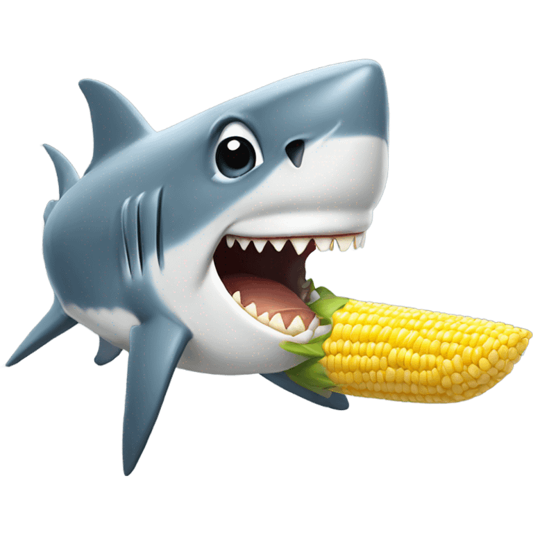 Shark eating corn  emoji