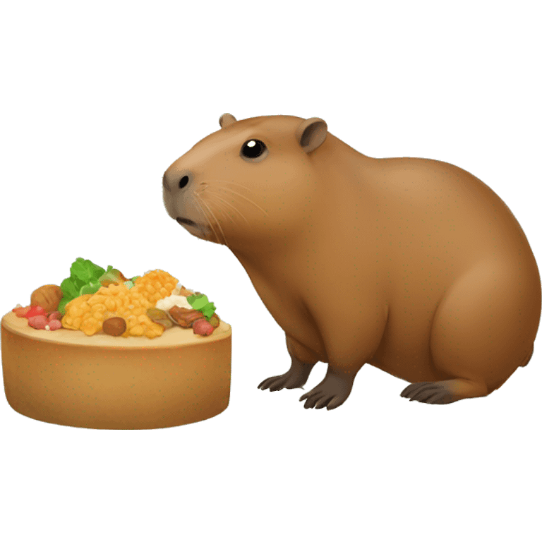 Capybara with food  emoji