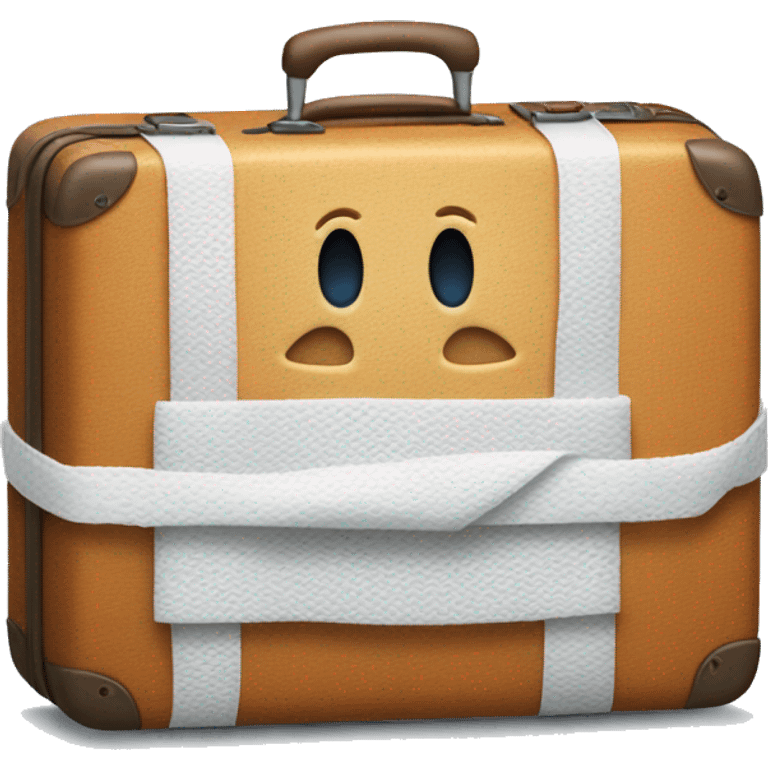 Bandage emoji on a suitcase emoji