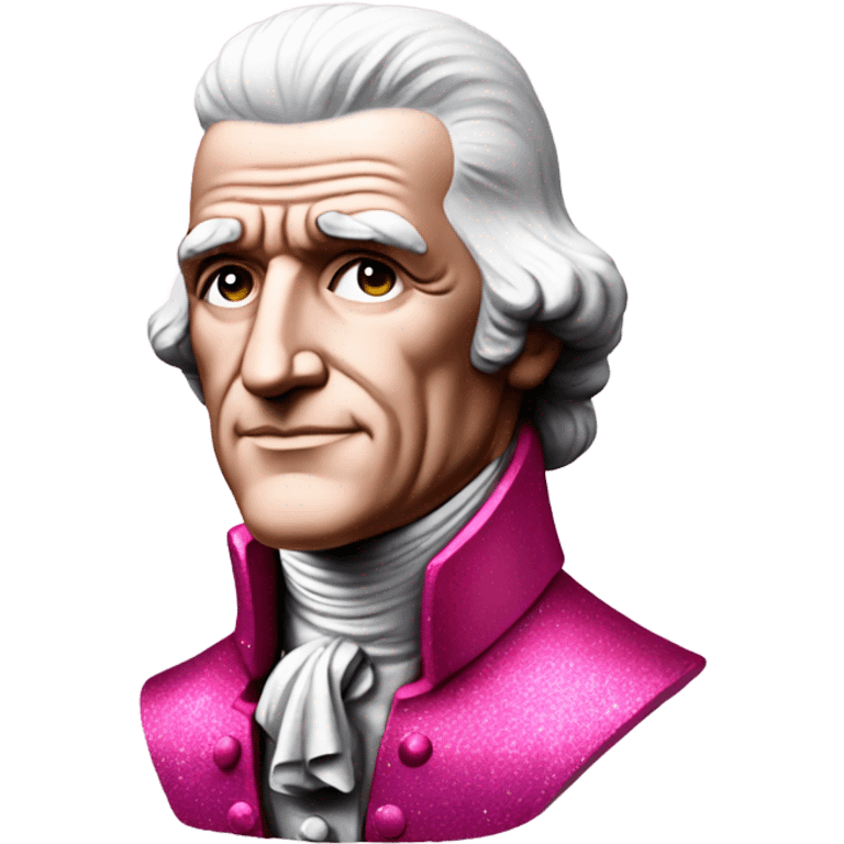 Pink ombre Thomas Jefferson Statue with Glitter emoji