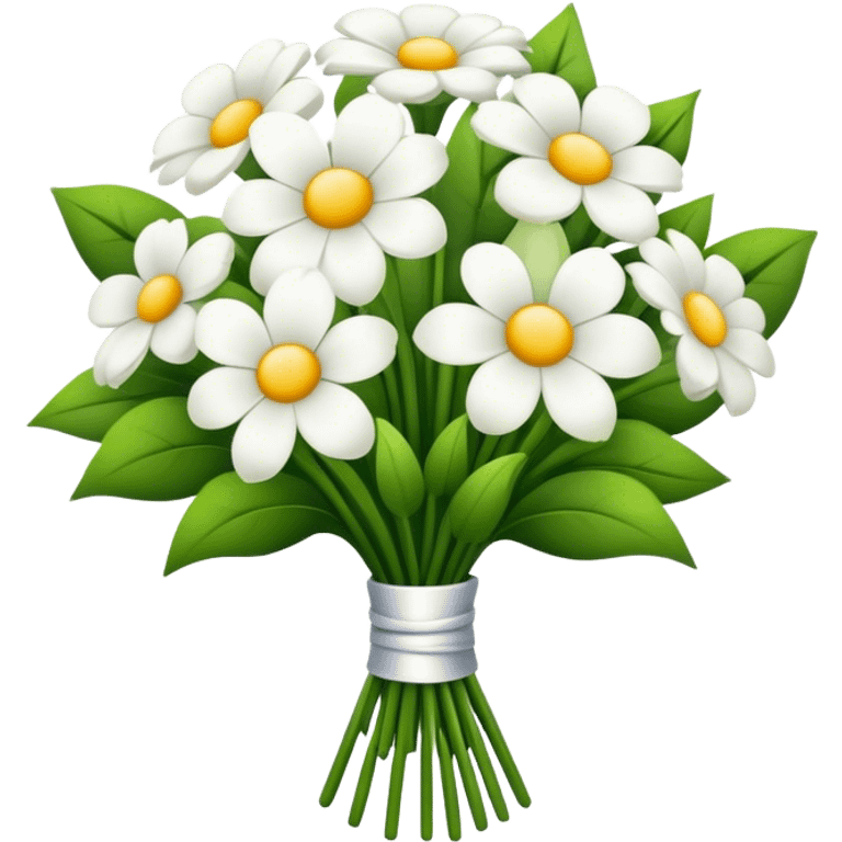 white flower bouquet emoji