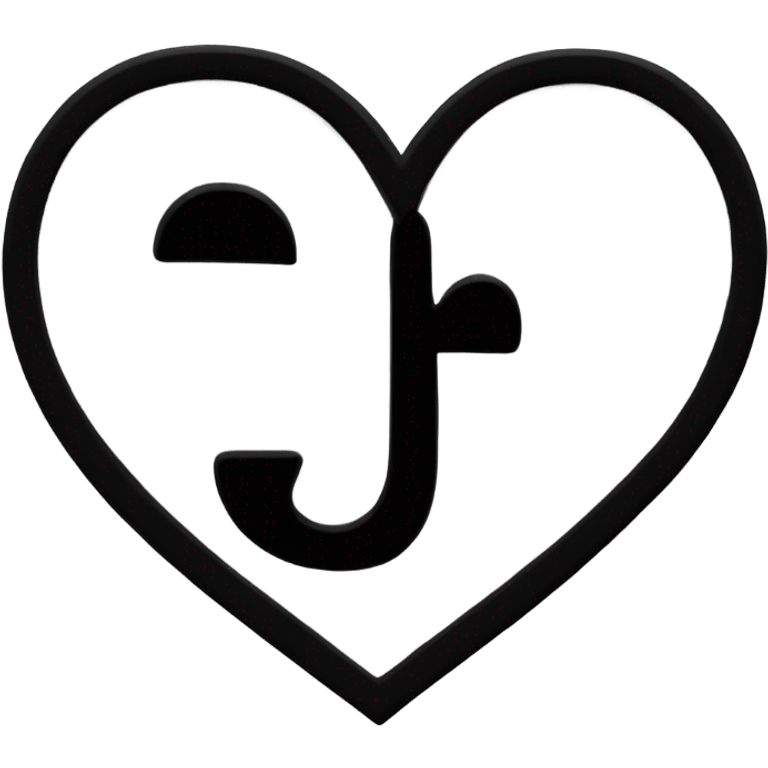 The Letter J with a heart emoji