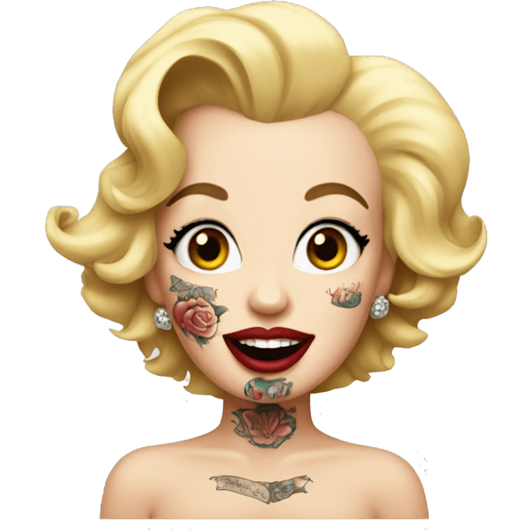 Marilyn Monroe with tattoos  emoji