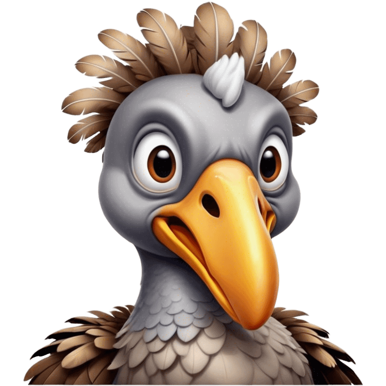 Angry realistic dodo emoji