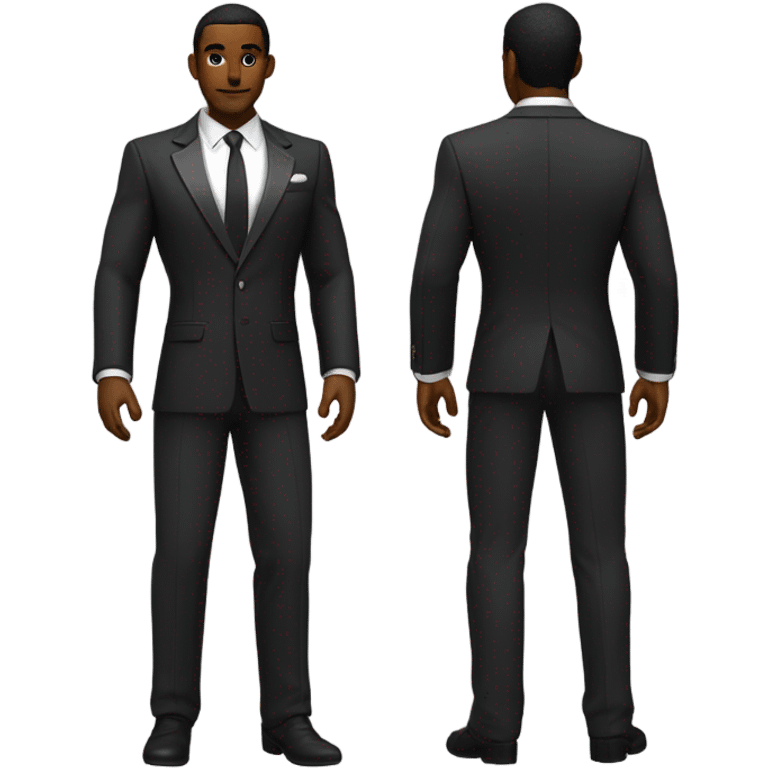 lucifer evil villian suit front and back emoji