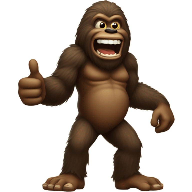 big foot with thumbs up emoji