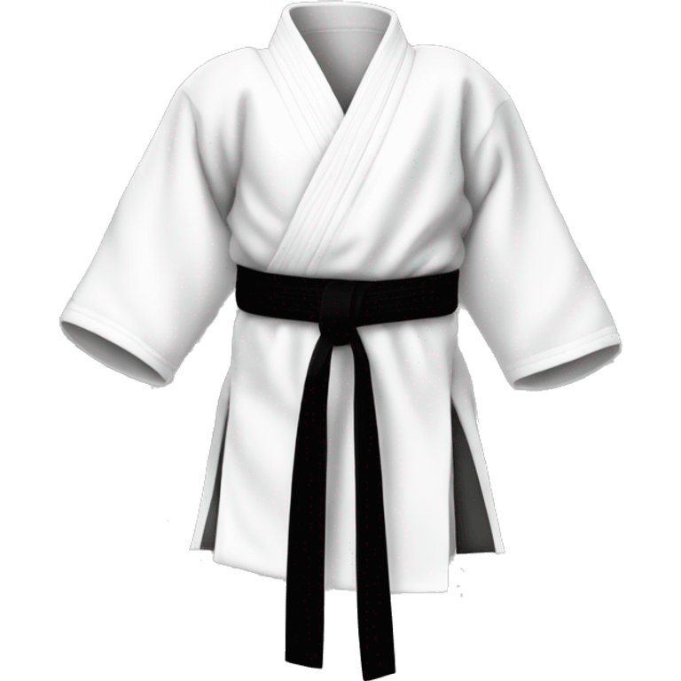 karate uniform whith black belt on it emoji