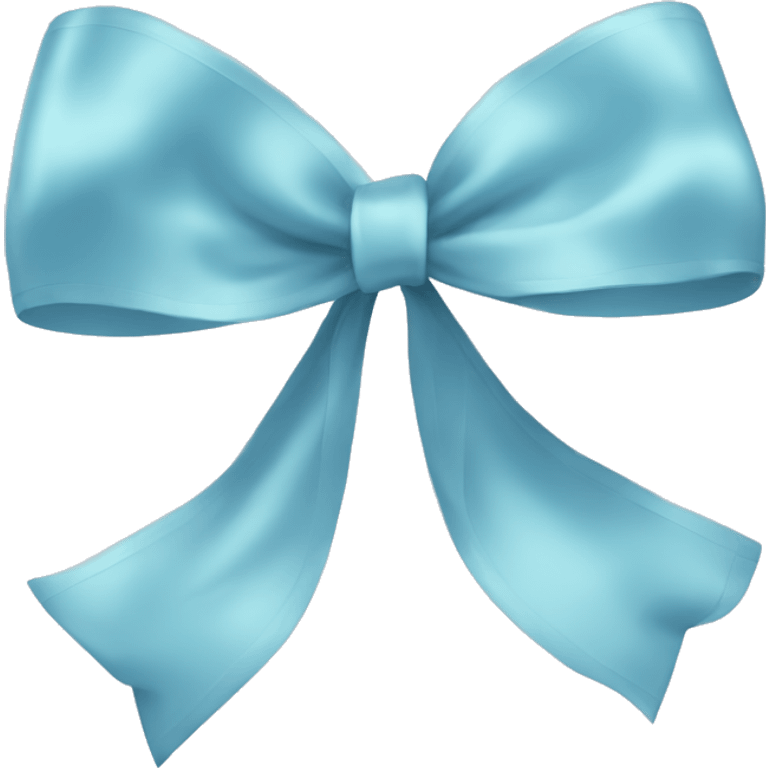 pastel blue ribbon bow emoji