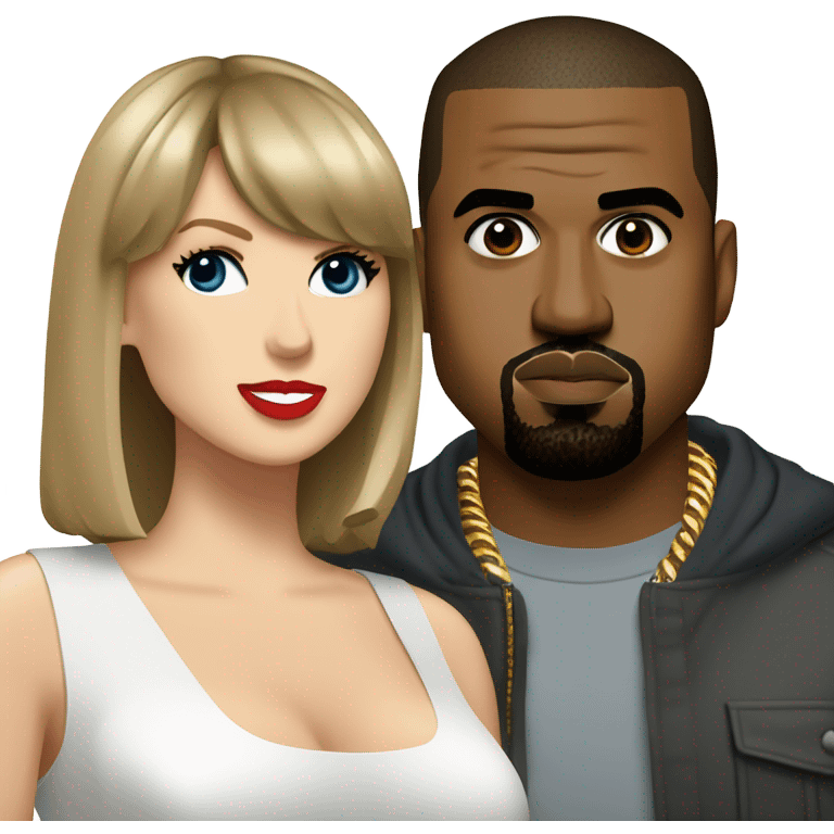 Kanye West with Taylor Swift emoji