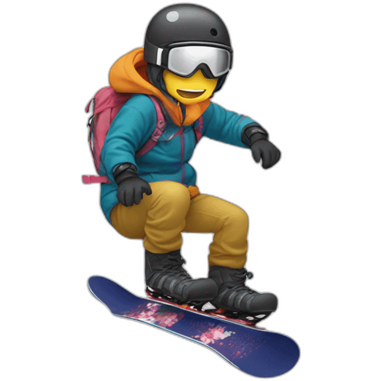 Snowboard in japan emoji