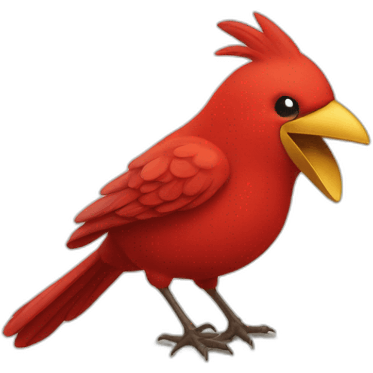 the red bird laughs emoji