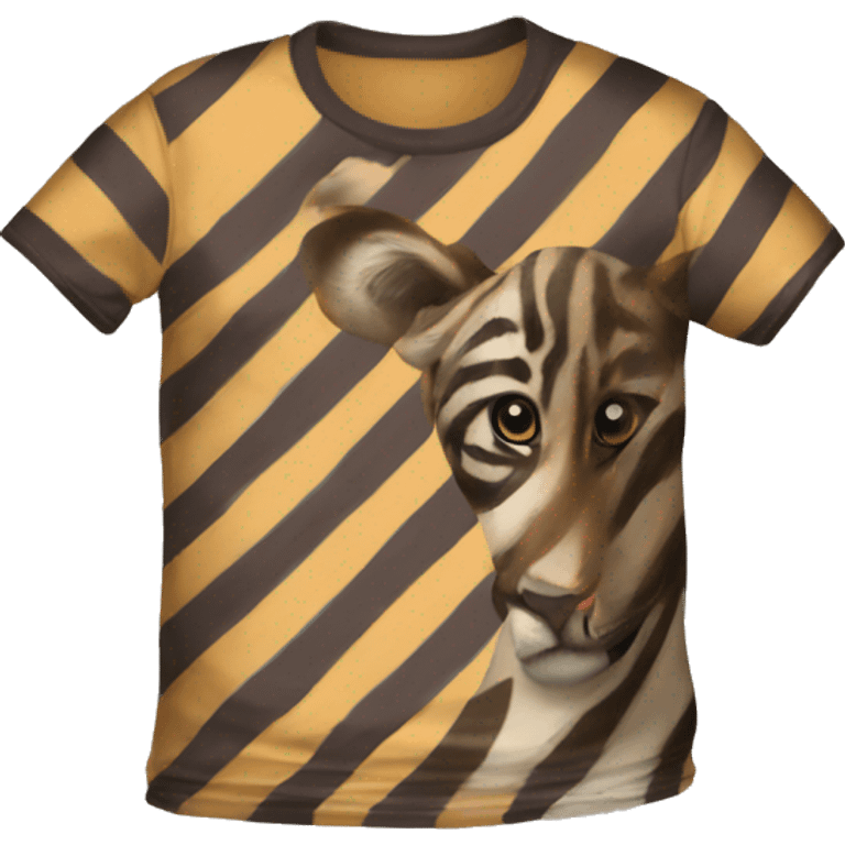 Striped T-shirt with animal print stripes emoji