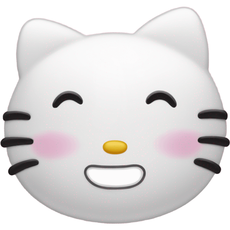 Hello kitty laughing emoji