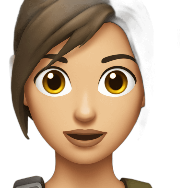 Lara croft face emoji