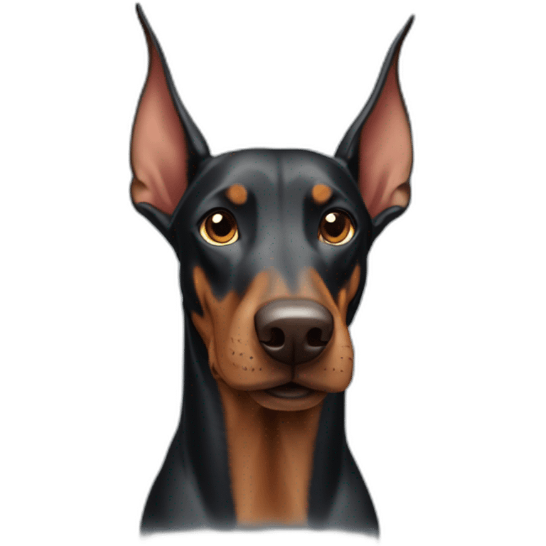 Doberman happy emoji