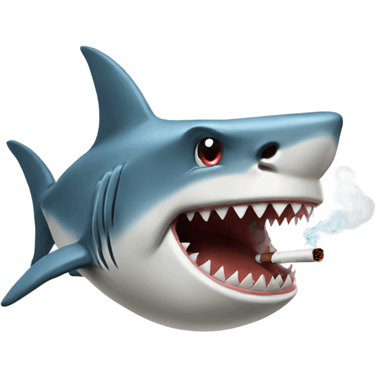 Shark smoking  emoji