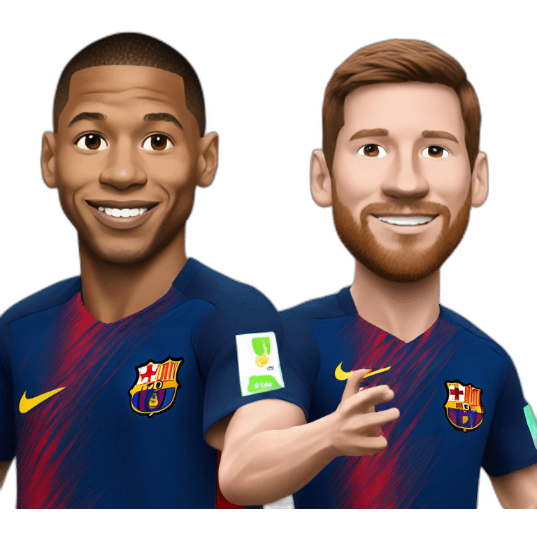 Mbappe et Messi emoji