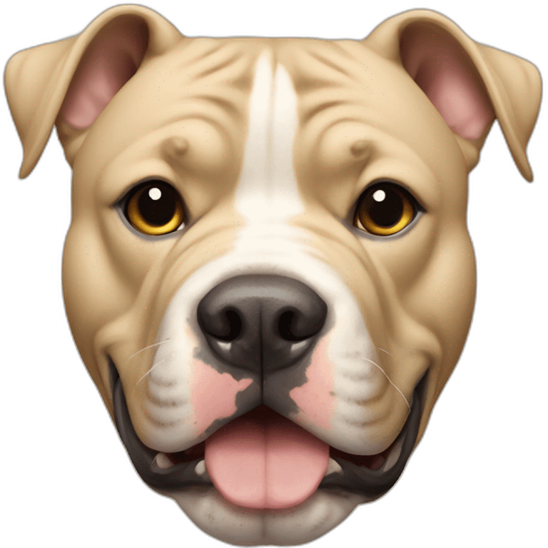 american bully dog , beige emoji