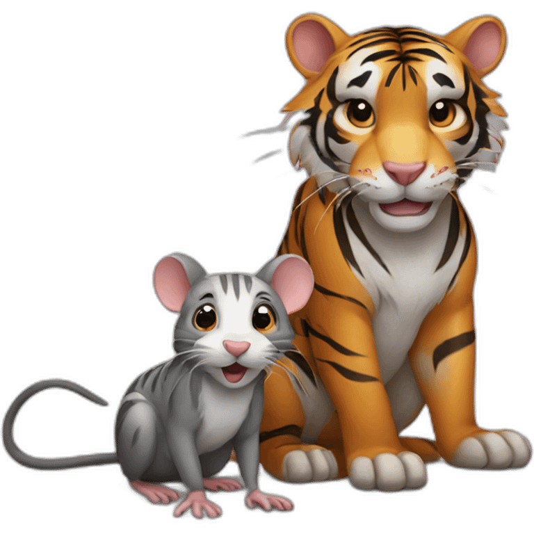 rat and Tiger emoji