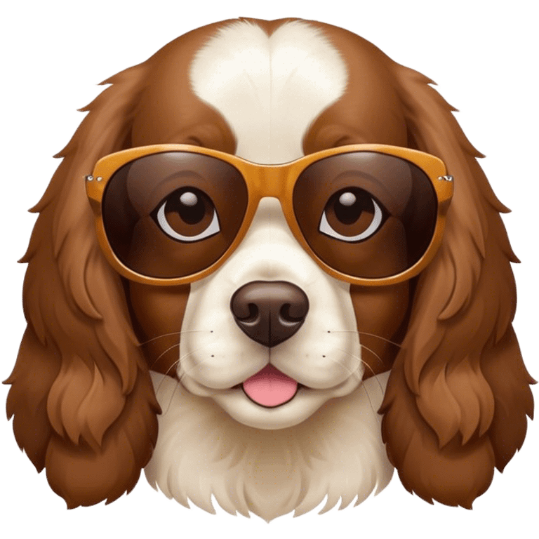 spaniel with sunglasses emoji