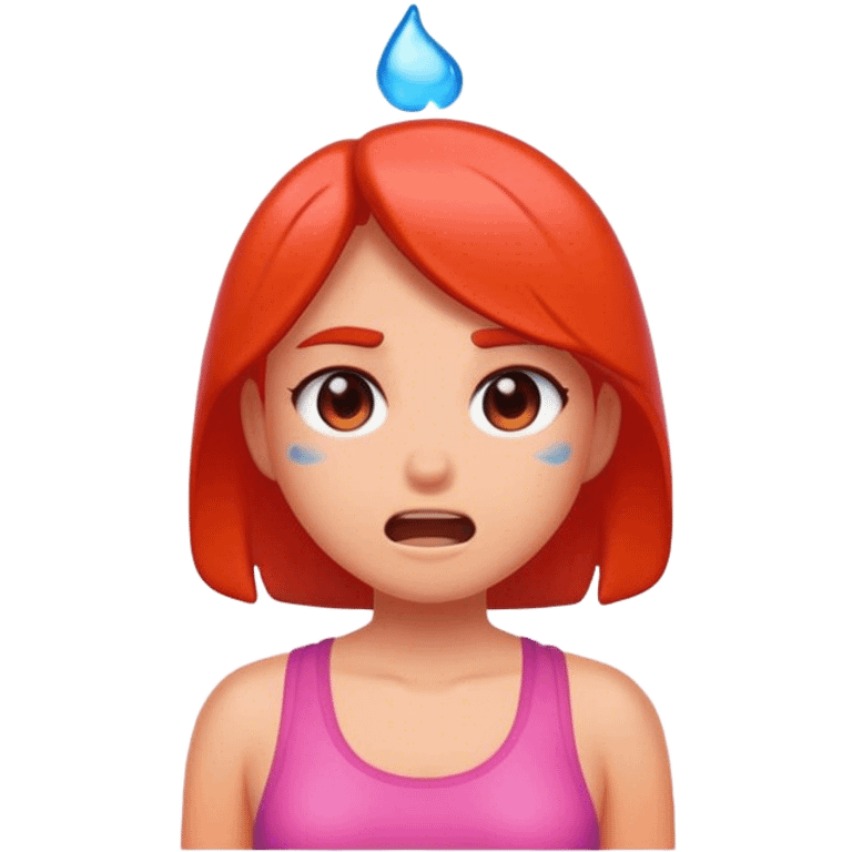 Sweaty girl emoji