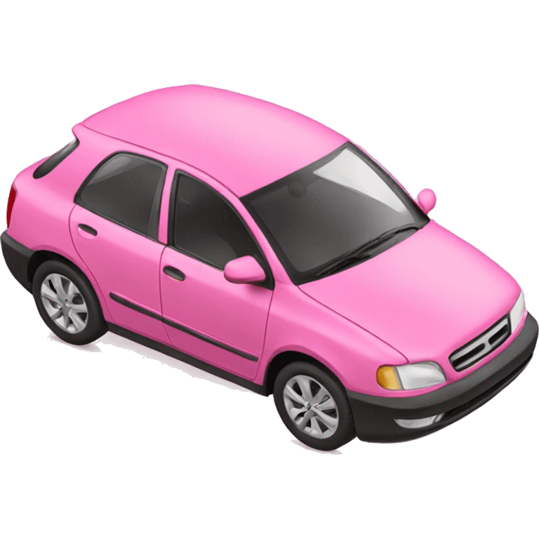 A pink car emoji