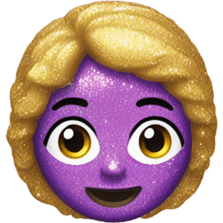 glitter plastic toy emoji