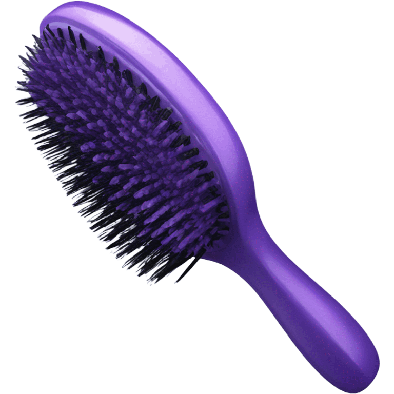 Purple hair brush  emoji