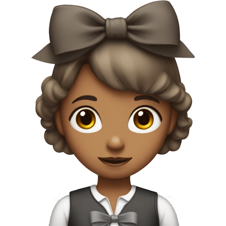 girl with a bow on emoji