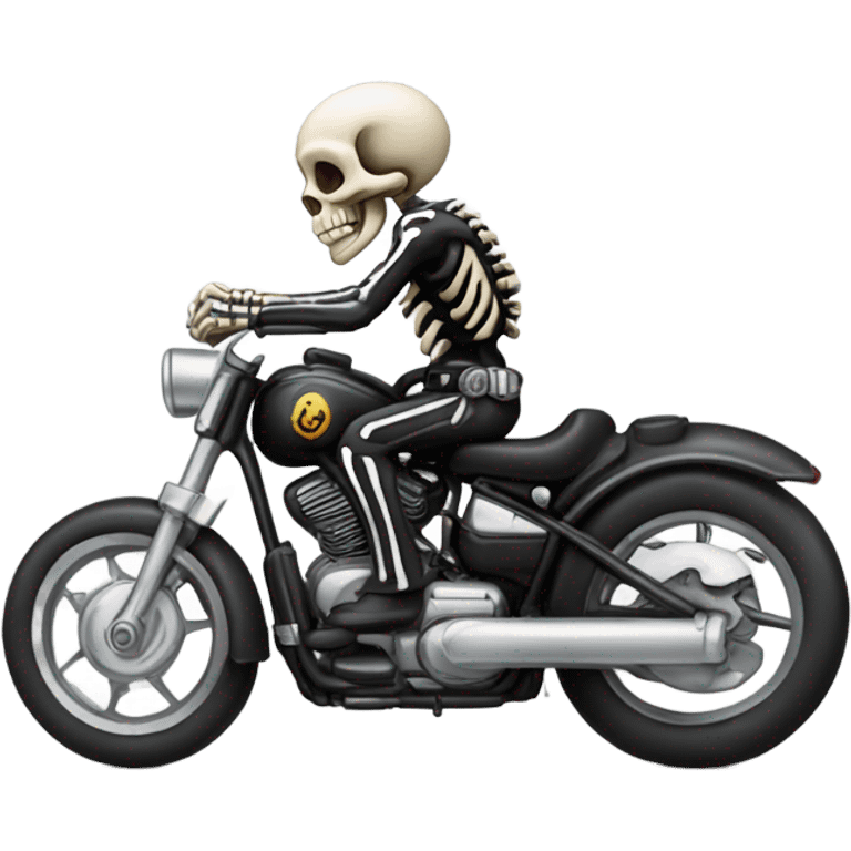 Skeleton riding motorcycle  emoji