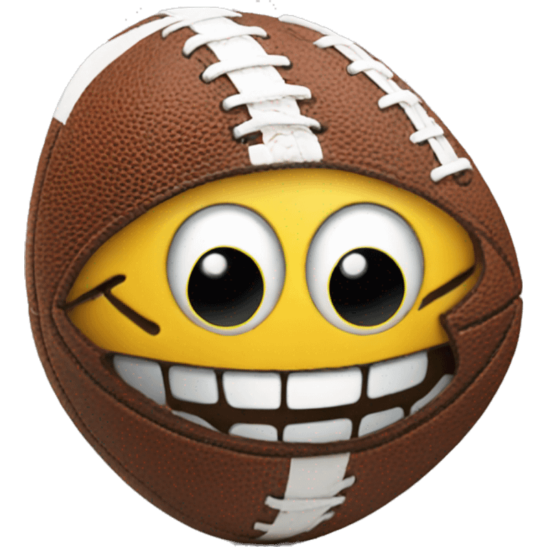 Football with smiley face  emoji