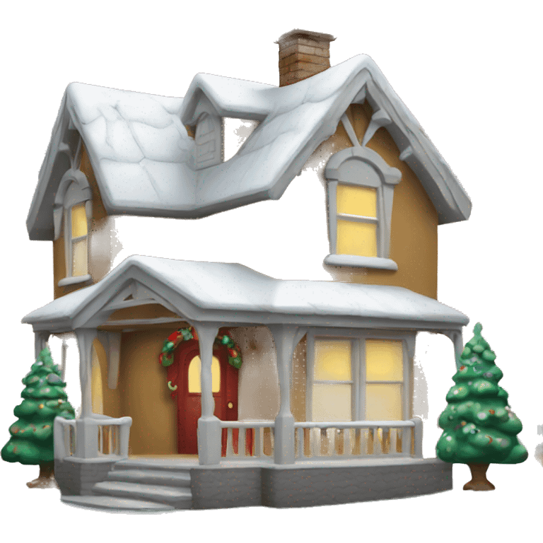 Christmas house emoji